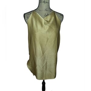 Zara Gold Satin Halter Tunic